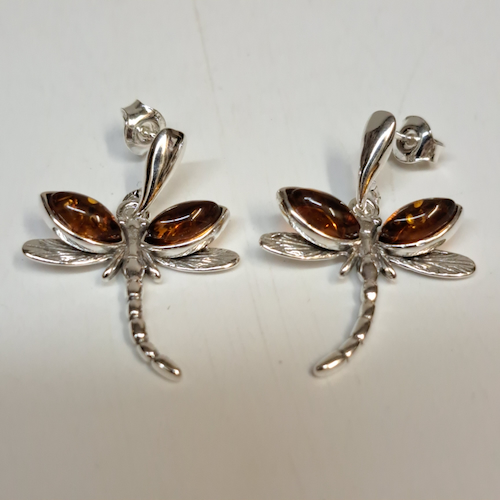 Click to view detail for HW-502 Earrings, Dragonflies $51